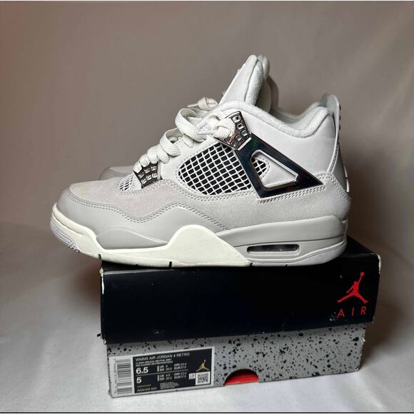 Size 6.5 - Wmns Air Jordan 4 Retro Frozen Moments Women's Ships Now - Picture 1 of 10